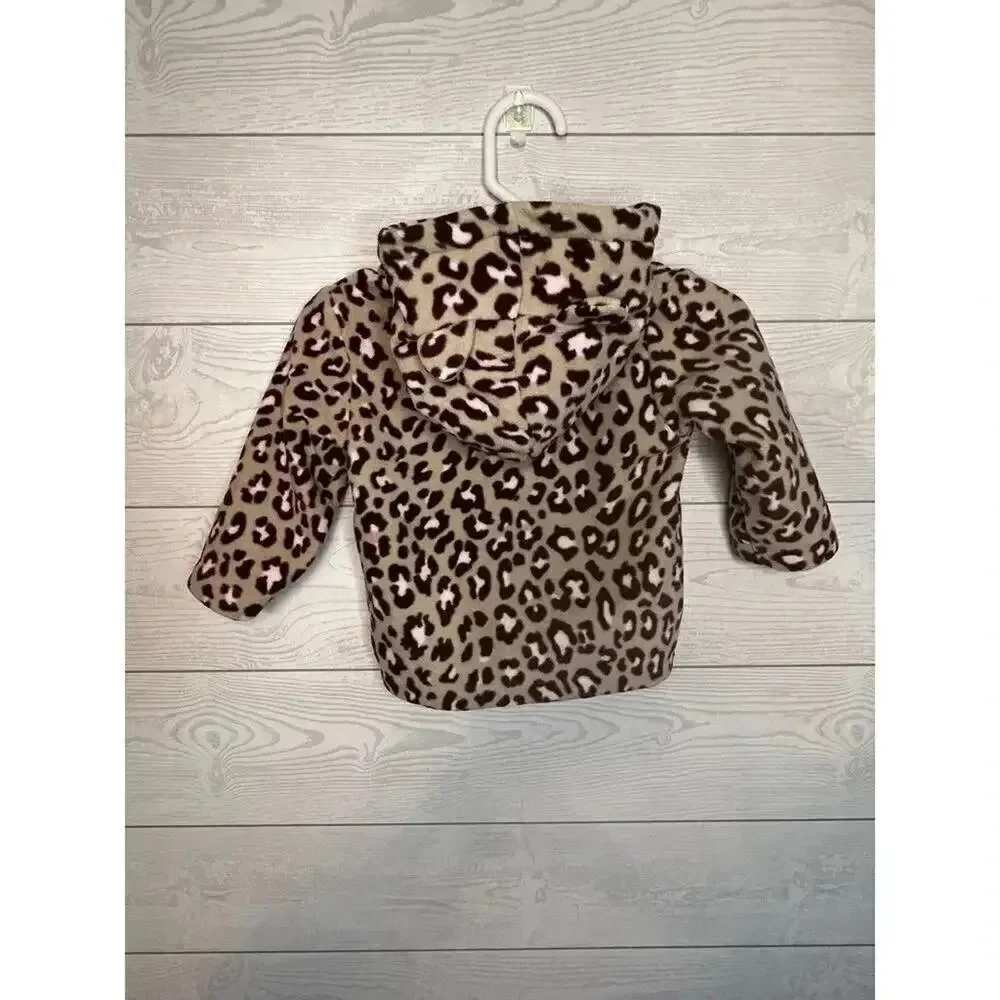 Carter’s fleece Cheetah jacket & brown pants Size 6 months